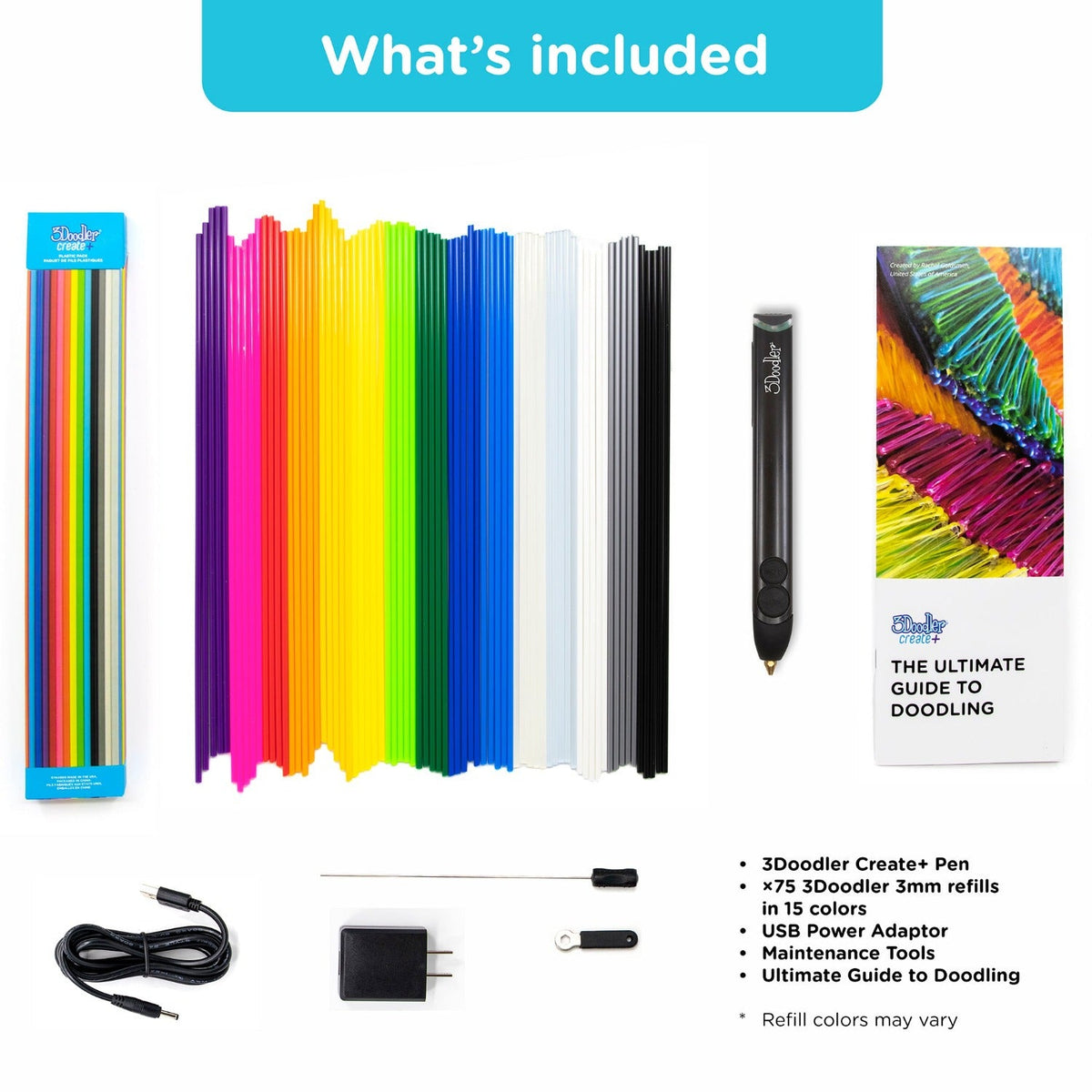3Doodler Create+ Essentials 3D Printing Pen Set - Create Pens