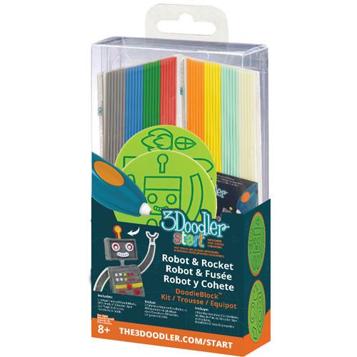 3Doodler Start DoodleBlock Robot and Rocket Kit